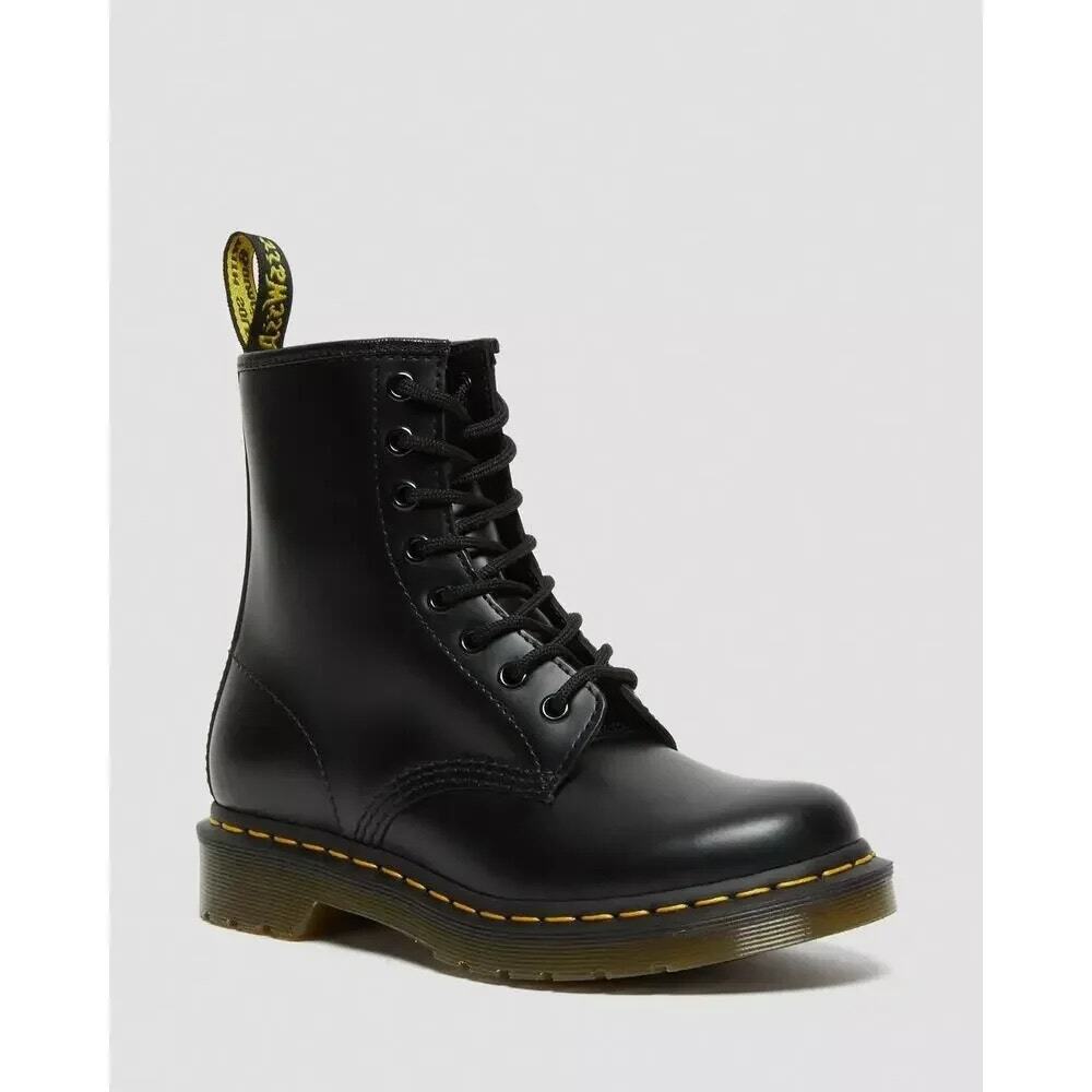 Dr. Martens Women's 1460 Smooth Leather Lace Up Boots Black Size 9‎